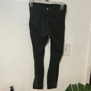 Army green Lululemon aspire leggings *like new*